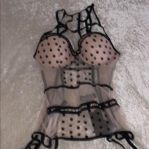 Polka Dot Cage Bustier